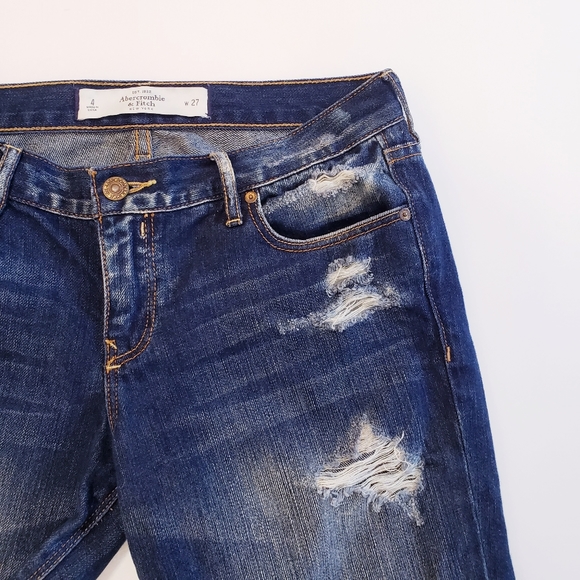 A&F Distressed Slim Boyfriend Jeans size 4/27 - Picture 7 of 7